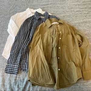 3 Everlane Shrunken Cotton Shirts